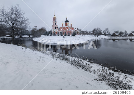 Cathedral and the river Polist Staraya Russa at 26109405