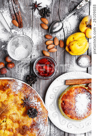 Homemade cake in a rustic style Homemade cake in a rustic style 26109888