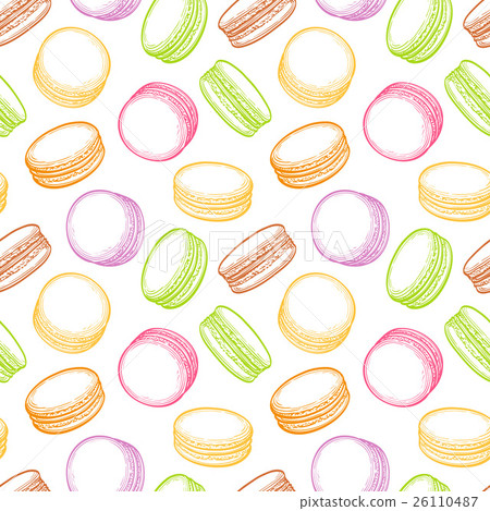 seamless pattern with macaroons. 26110487