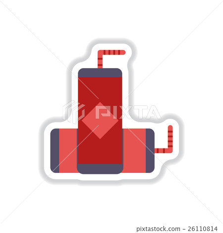 Vector illustration of drink icon in paper sticker 26110814