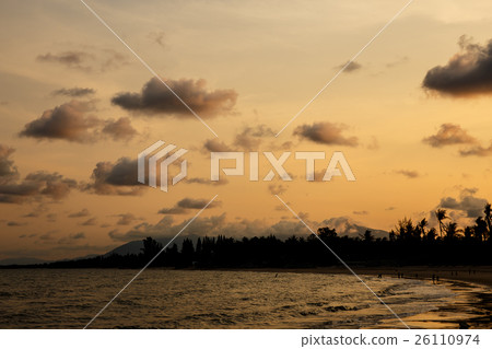 Colorful sunset over sea. Colorful sunset over sea. 26110974