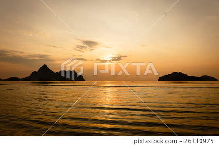 Colorful sunset over sea. Colorful sunset over sea. 26110975