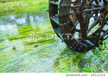 Water mill of wasabi plantation Water mill of wasabi plantation 26112125