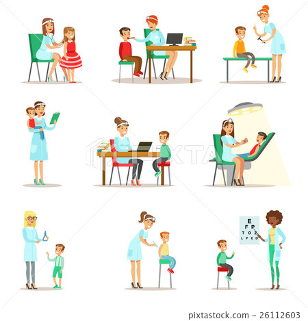 Children On Medical Check-Up With Female 26112603