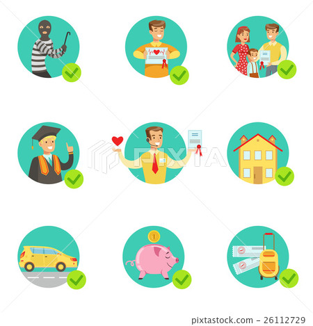 Insurance Contract Protecting Smiling People In Insurance Contract Protecting Smiling People In 26112729