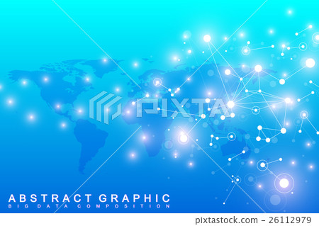 Graphic abstract background communication. Big 26112979