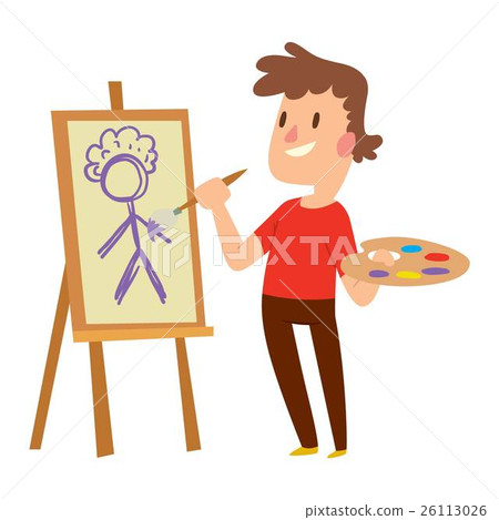Artist kid children vector character Artist kid children vector character 26113026