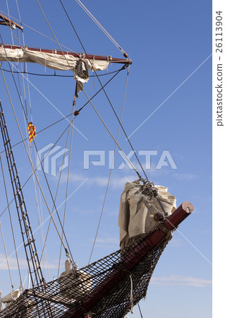 Sailing catalonian vessel bowsprit Sailing catalonian vessel bowsprit 26113904