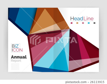 Vector annual report geometric template Vector annual report geometric template 26113915