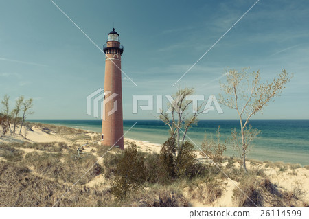 Little Sable Point Lighthouse in dunes 26114599