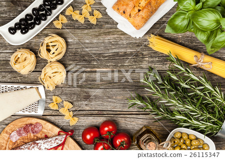 Italian food ingredients 26115347