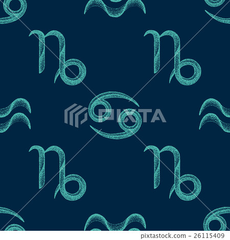 vector zodiac signs seamless pattern. vector zodiac signs seamless pattern. 26115409
