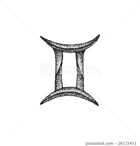 hand drawn Gemini zodiac sign. 26115431
