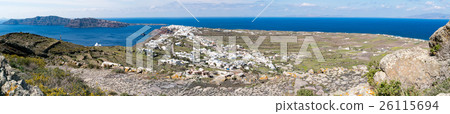 Panorama of Oia village. Santorini island, Greece Panorama of Oia village. Santorini island, Greece 26115694