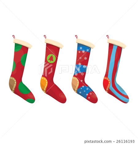 vector cartoon cute christmas stocking 26116193
