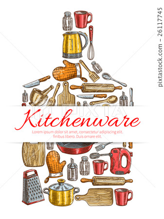 Kitchenware sign in shape of cutting board Kitchenware sign in shape of cutting board 26117745