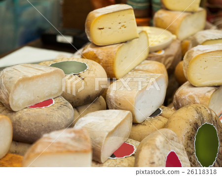 Delicious cheese in food shop display 26118318