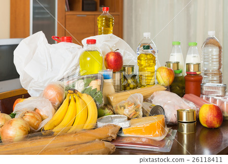 foodstuffs of supermarket 26118411