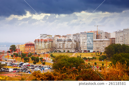 houses at seafront. A Coruna houses at seafront. A Coruna 26118581