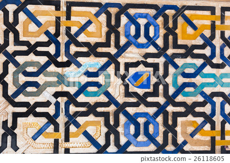 Ornamental design of Alhambra. Granada Ornamental design of Alhambra. Granada 26118605