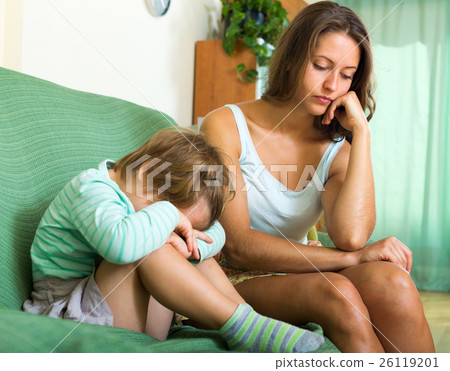 Upset female and little girl 26119201