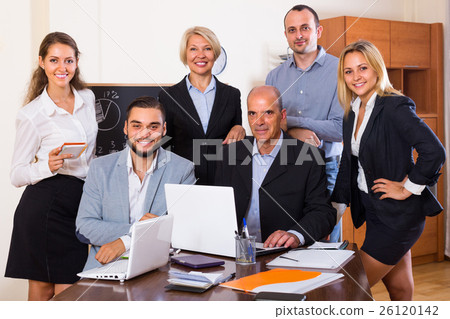 Portrait of office team. Portrait of office team. 26120142