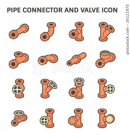 Pipe connector icon Pipe connector icon 26121978
