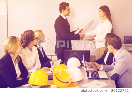 Handshaking in office 26122701