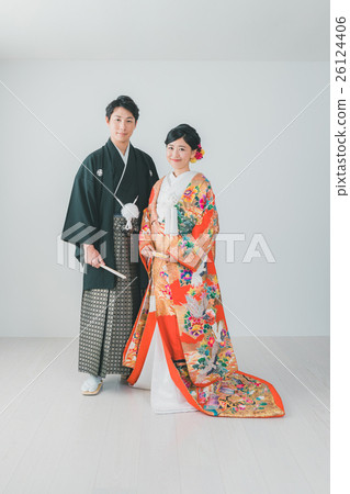 bridal couple, bride and groom, japanese clothing 26124406