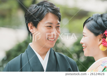 japanese clothing, bridal couple, bride and groom 26124628