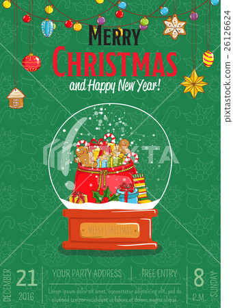 Merry Christmas Poster for Holiday Party Promo 26126624
