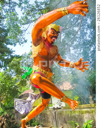 Balinese monster Ogoh on blue background 26126852