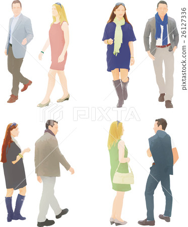 Foreigner couple walking 26127336