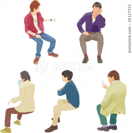 Sitting male illustration 26127353