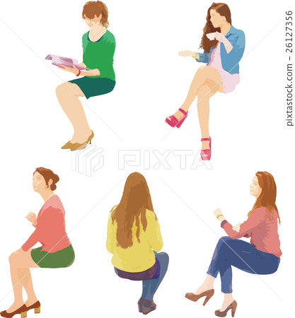 Sitting foreign woman clipart Sitting foreign woman clipart 26127356