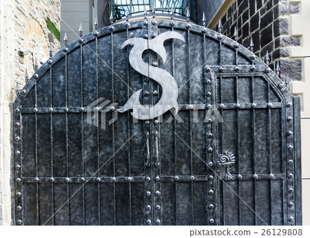 wrought metal iron doors with lock 26129808