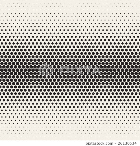 Vector Seamless Black and White Halftone Gradient - Stock Illustration ...