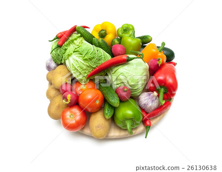 still life of vegetables on a white background still life of vegetables on a white background 26130638