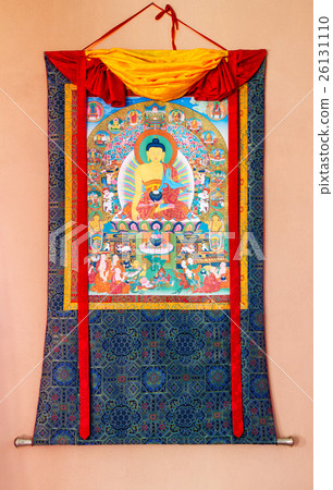Thangka, Tibetan Buddhist painting on textile Thangka, Tibetan Buddhist painting on textile 26131110