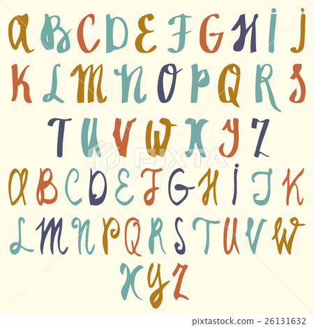Vector alphabet. Hand drawn letters. - Stock Illustration [26131632 ...