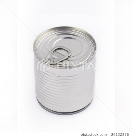 top view of metal can on white background top view of metal can on white background 26132226
