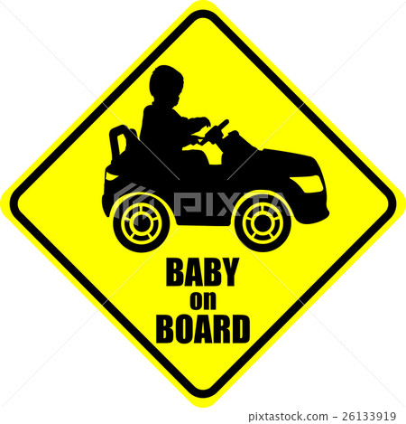 baby on board label sticker 26133919