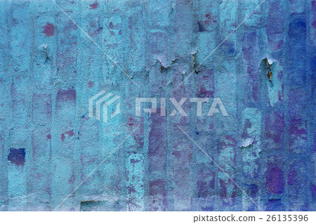 Weathered Blue Concrete Wall Background Weathered Blue Concrete Wall Background 26135396