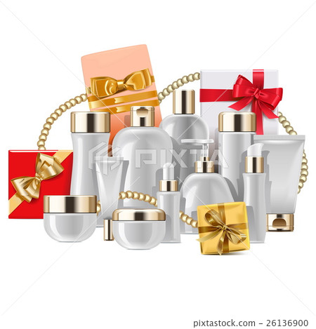 Vector Cosmetic Packaging with Gifts 26136900