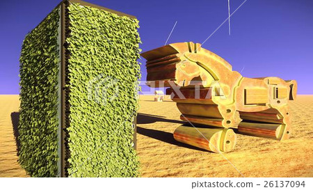 Trojan horse and computer 3d illustration 26137094