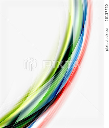 Translucent wave on white background Translucent wave on white background 26137760