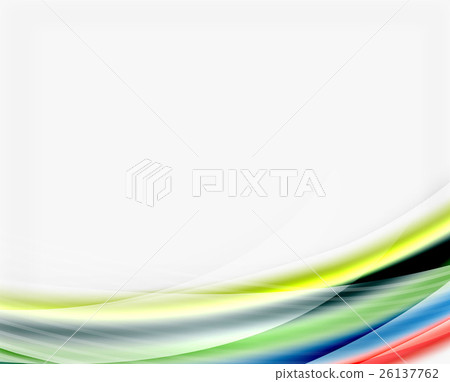 Translucent wave on white background Translucent wave on white background 26137762