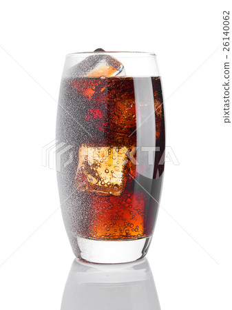 Glass of cold cola soda drink with snow and ice Glass of cold cola soda drink with snow and ice 26140062