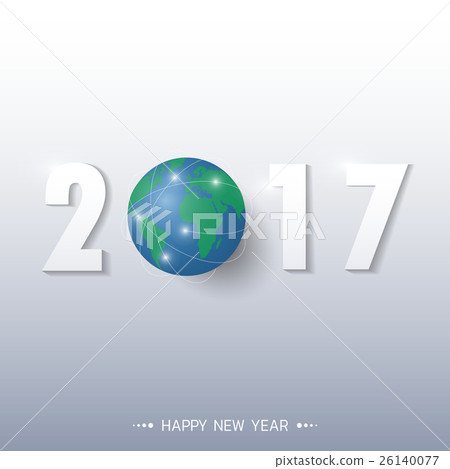 Happy new 2017 year. Greetings card. Happy new 2017 year. Greetings card. 26140077