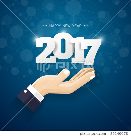 Happy new 2017 year. Greetings card. Happy new 2017 year. Greetings card. 26140078